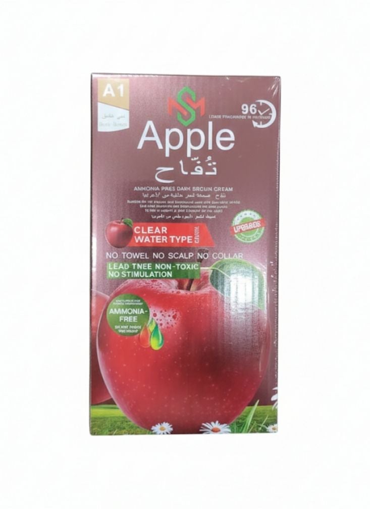 ابل  كريم صبغة شعر أبل لون بني داكن خالٍ من الأمونيا تركيبة مائية شفافة لا تترك بقعاً وتدوم طويلاً - Image 1